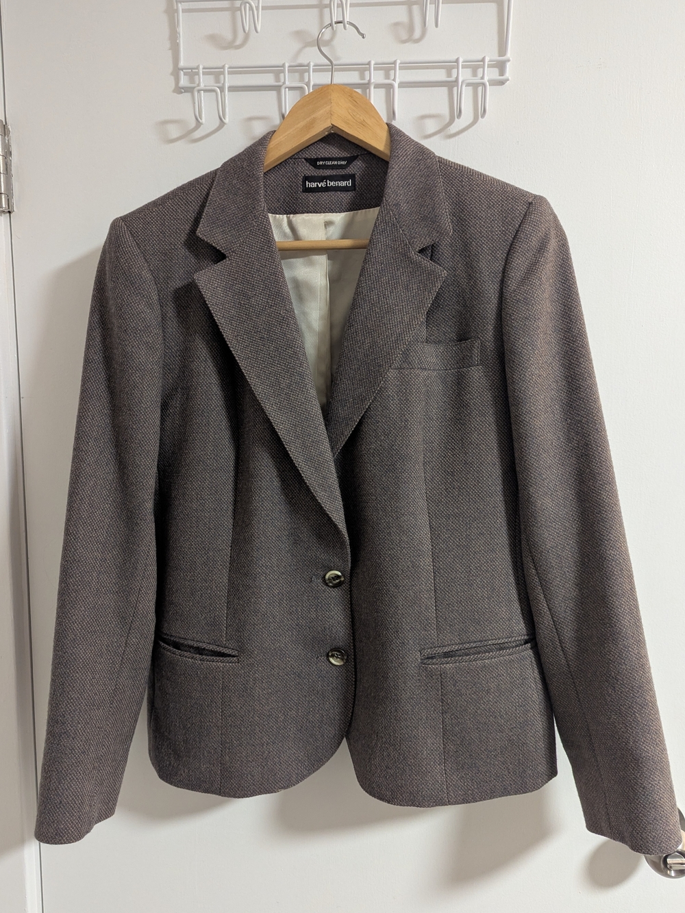 Harve Benard Women’s Brown Herringbone Blazer Jacket